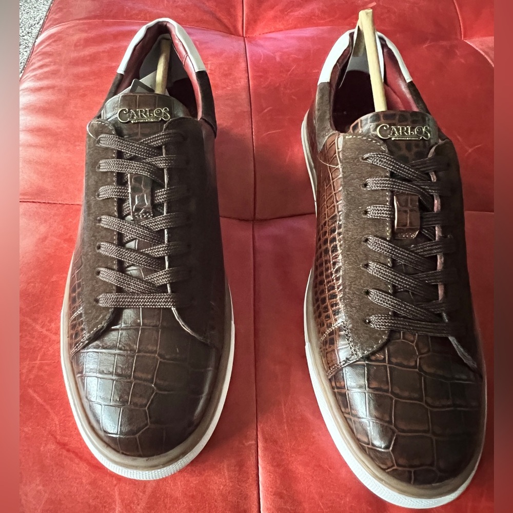 Carlos by Carlos Santana WALKER REPTILE SNEAKER RUBBER SOLE size 10